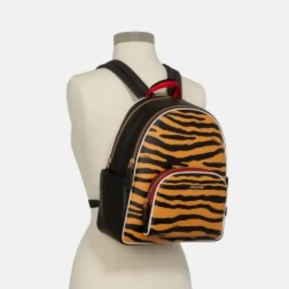 COACH Court Backpack With Tiger Print - Picture 4 of 4